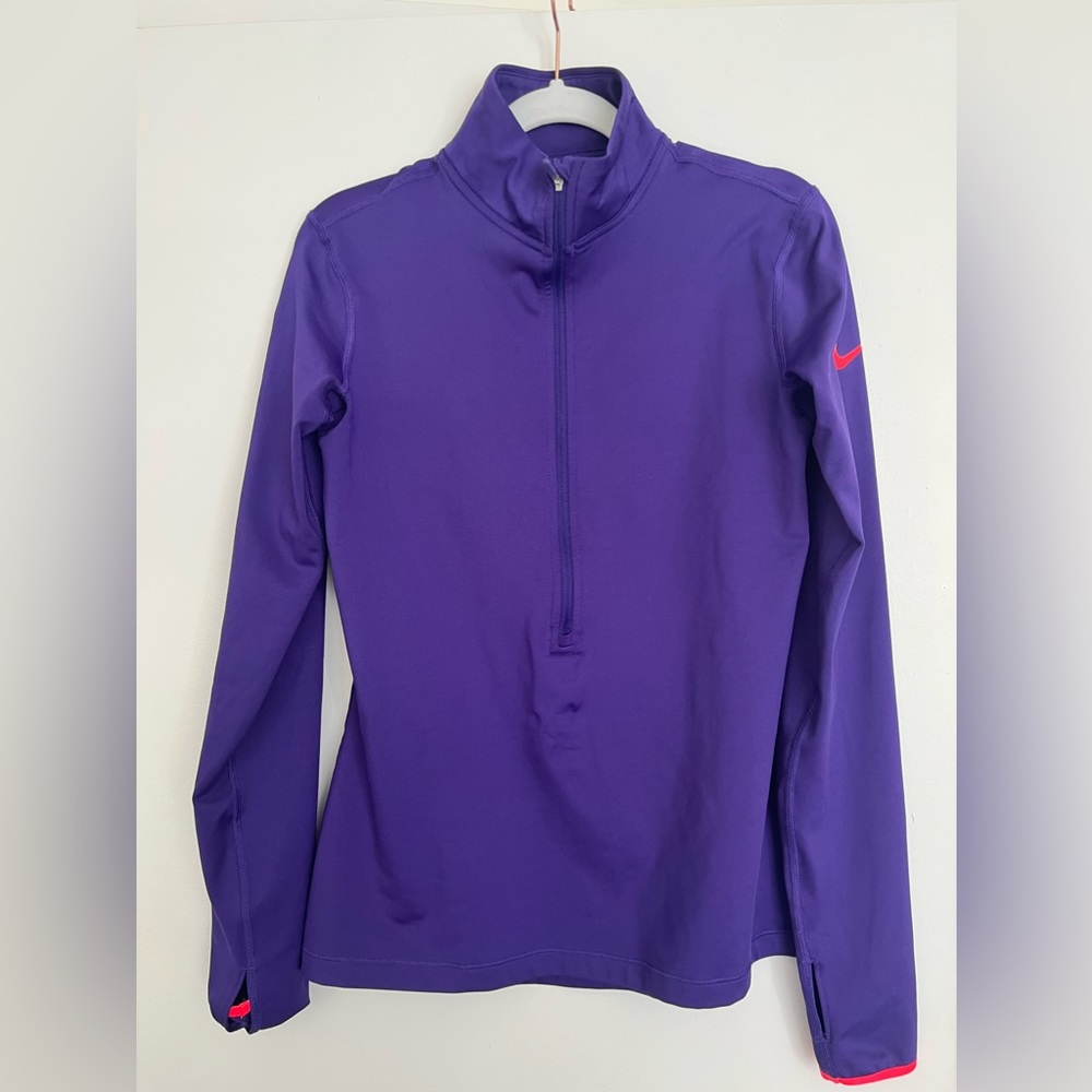 Lightly worn purple Nike Dri Fit 1/4 zip pullover